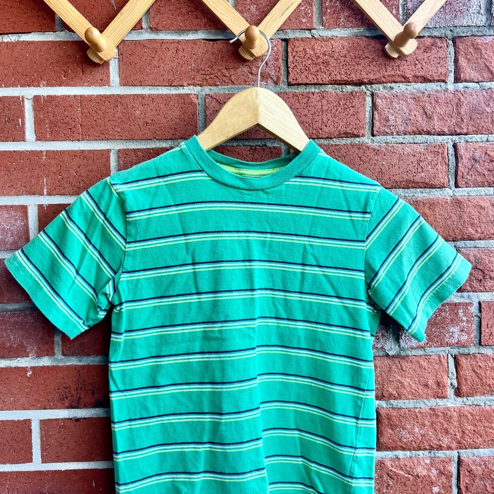 Vintage Kids Green Striped Tee